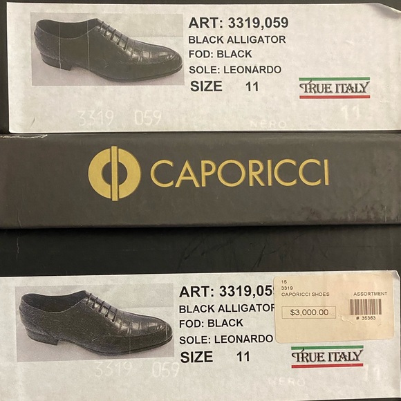 Caporicci 3319 Genuine Alligator oxfords black - Picture 5 of 5